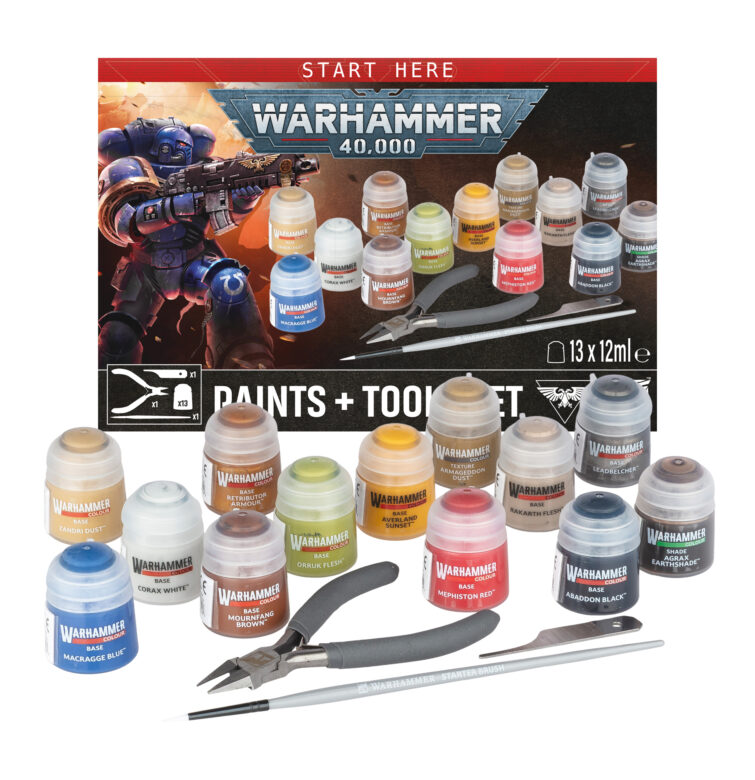 Warhammer 40'000 Paints + Tools Set